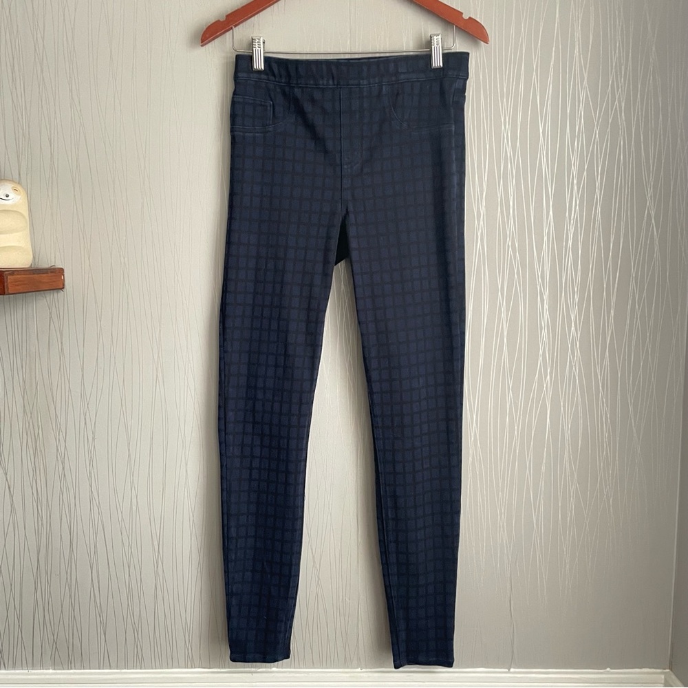 Spanx Lapis Night Check Jean-ish Leggings Size Medium - Picture 2 of 10